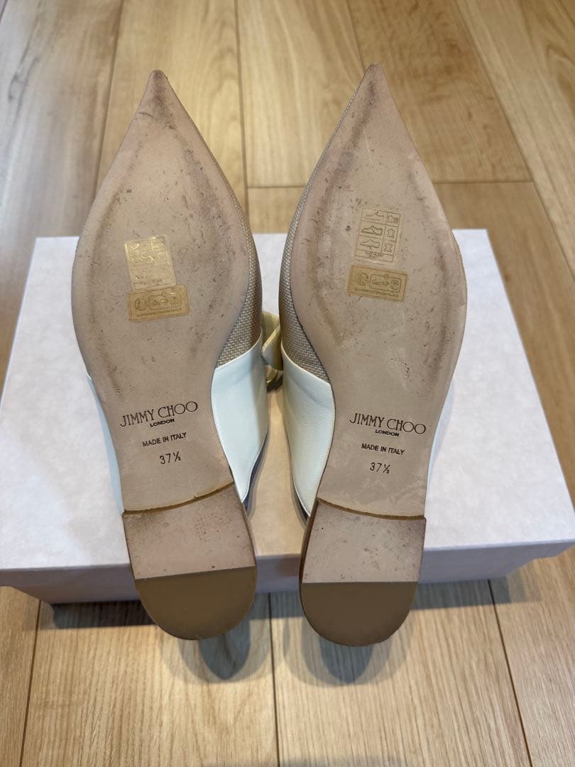 最終価格　ジミーチュウ　リボンフラットミュール　37.5