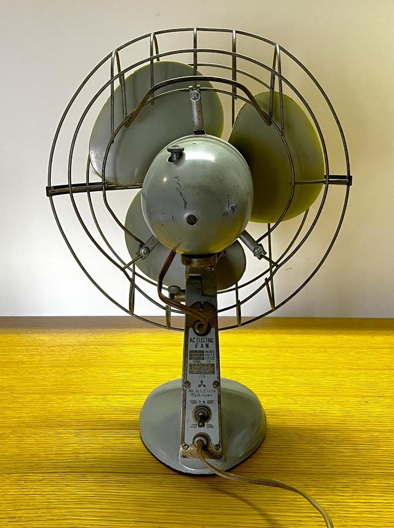 昭和レトロ家電　MITSUBISHI 三菱　卓上扇風機　完動品