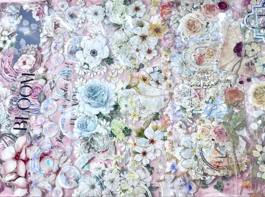 50枚セット 海外PETマステ切り売りセット お花 50-イ-L