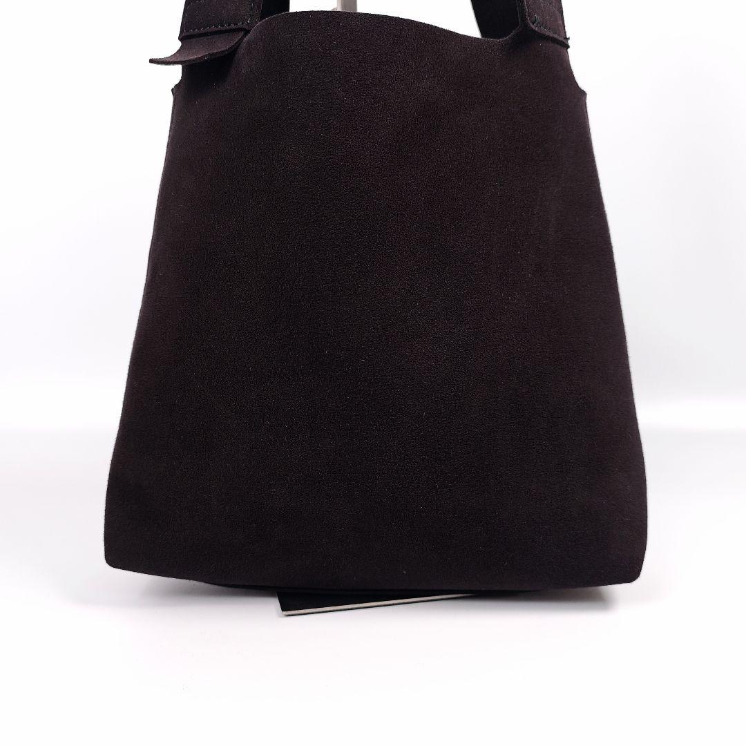 zattu CONCH マイクロファイバースエード ショルダーバッグ 濃茶