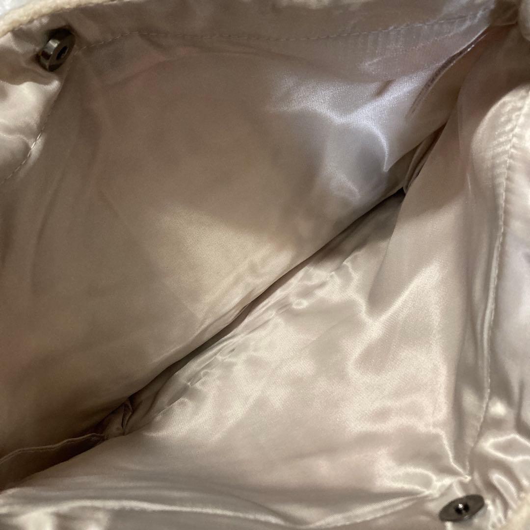 CHANEL チェック柄トートバッグ　シフォン　ピンク