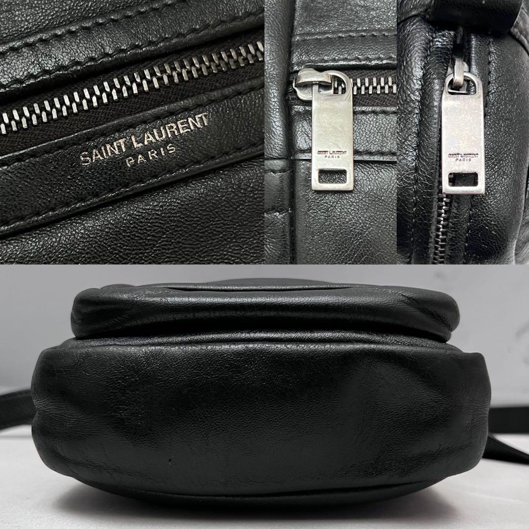 ◇極美品◇サンローラン　シド　クロスボディーバッグ　ナッパレザー　ブラック