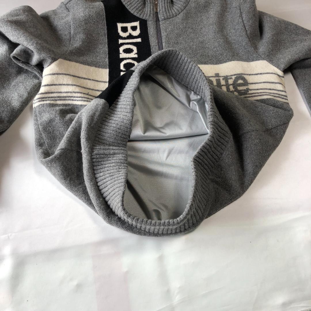 未使用級　ブラックアンドホワイト　ハーフジップ　セーター スニードジャック