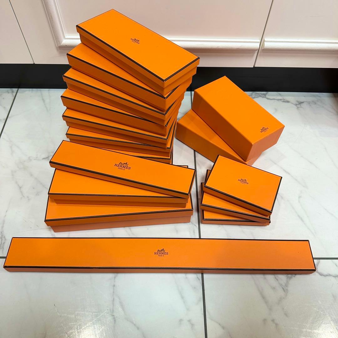 HERMES　エルメス　オレンジ　空箱　財布小物・アクセサリー入れ　54個セット