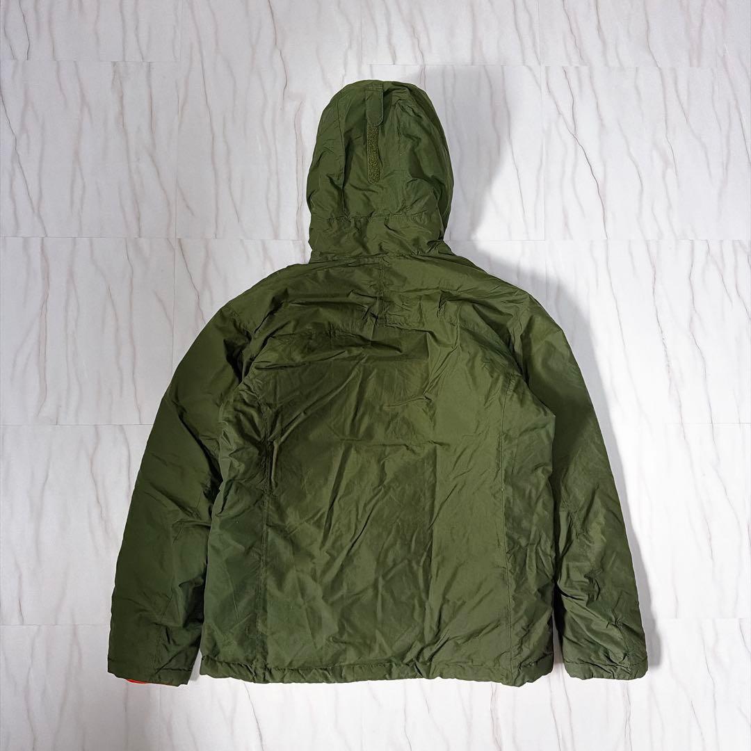 モンベル コロラドパーカ リバーシブルダウンジャケット カーキ×オレンジ M