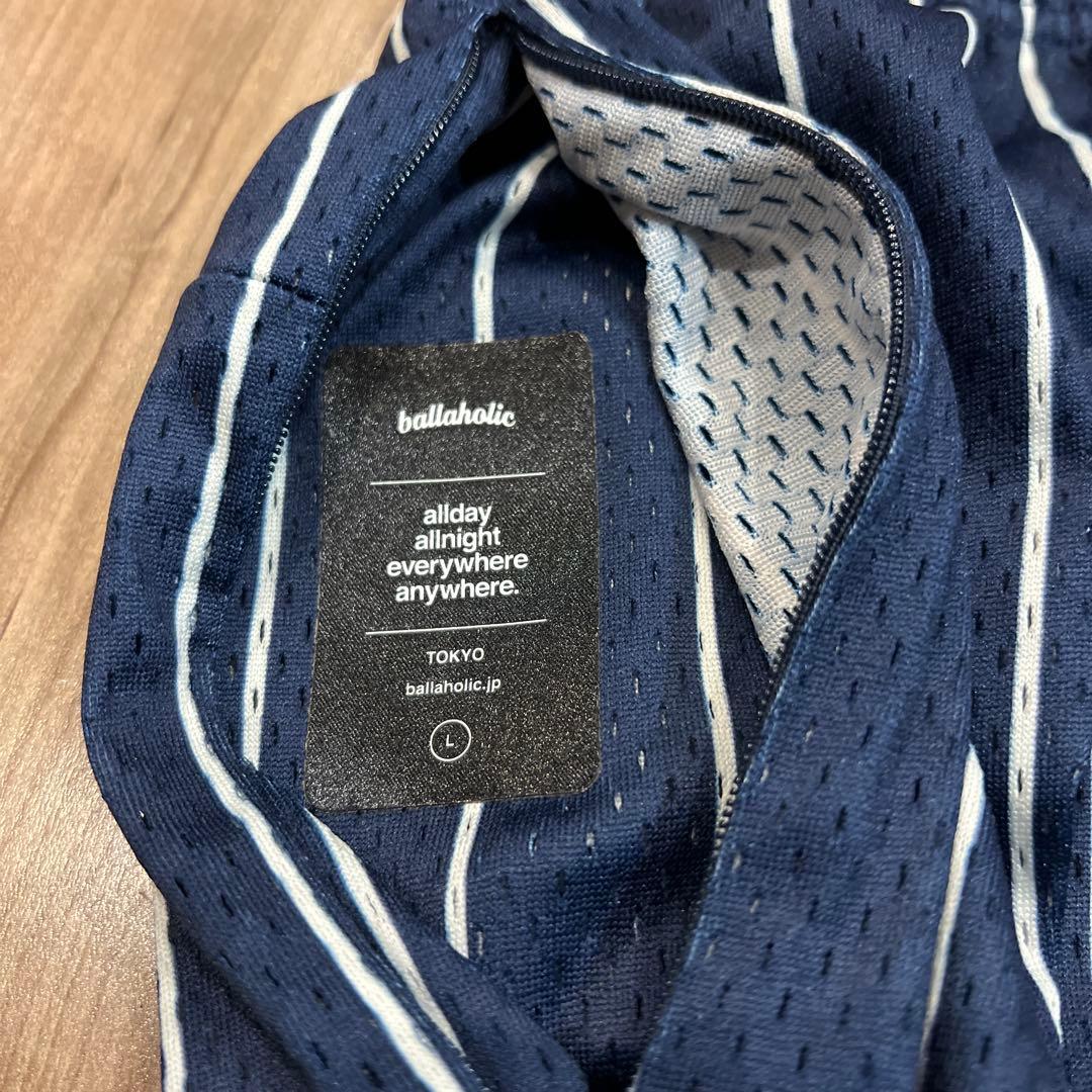 ウェア ballaholic Stripe Mesh Zip Shorts