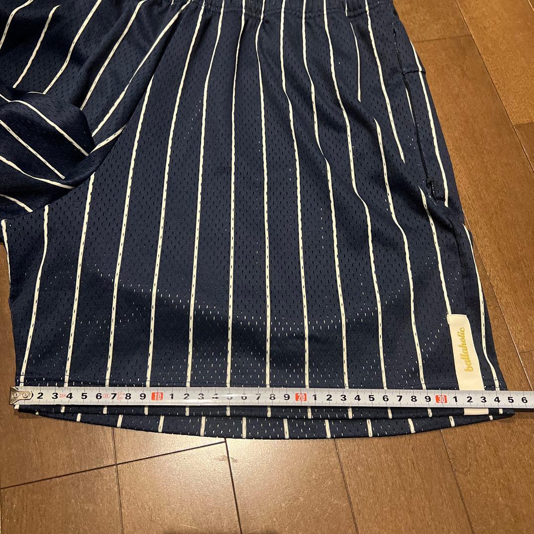 ウェア ballaholic Stripe Mesh Zip Shorts
