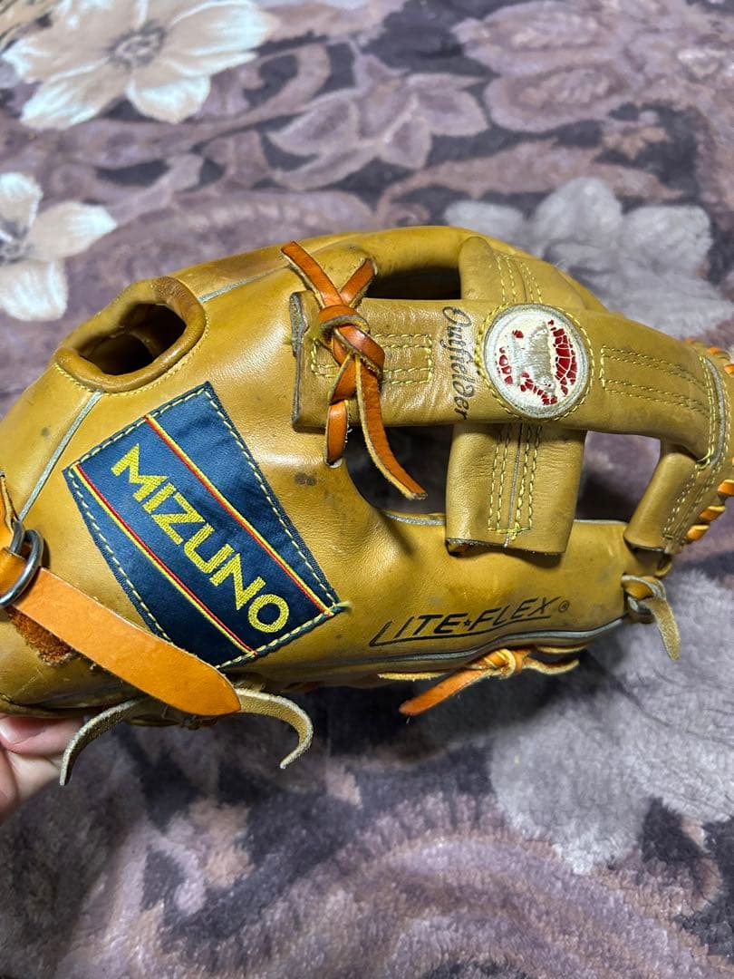 赤カップ　ミズノ　ワールドウィン　硬式　外野　グローブ　当時物　昭和レトロ