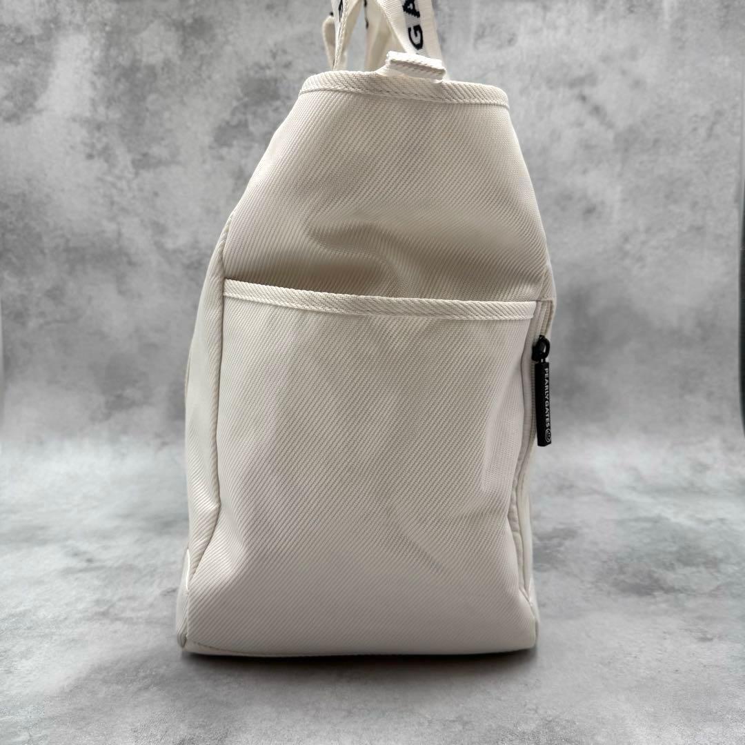 美品✨PEARLY GATES ロッカーバッグ 大型 ロゴ 大容量 白
