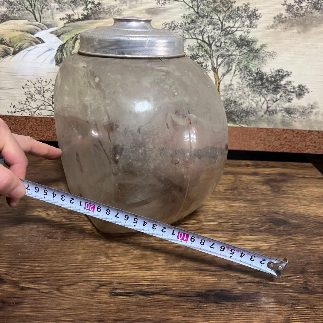 当時物昭和レトロ　パイン製菓　パインアメ　平瓶　ガラス瓶　菓子瓶