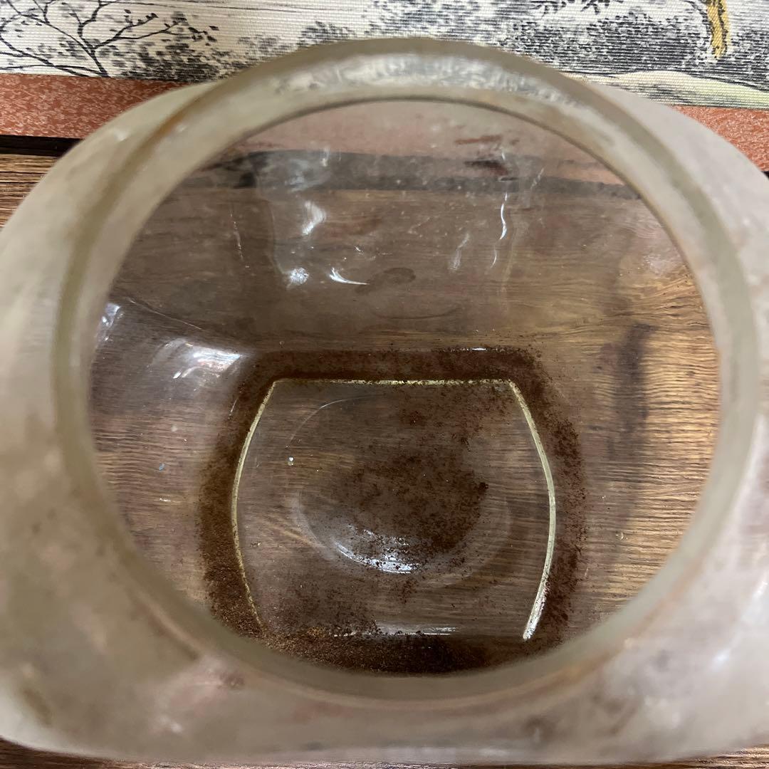 当時物昭和レトロ　パイン製菓　パインアメ　平瓶　ガラス瓶　菓子瓶