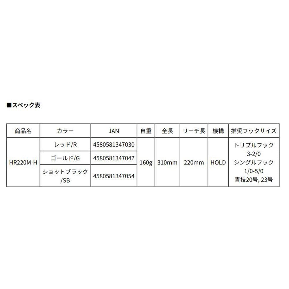 【スタジオオーシャンマーク】フックリムーバー HR220M-H /*