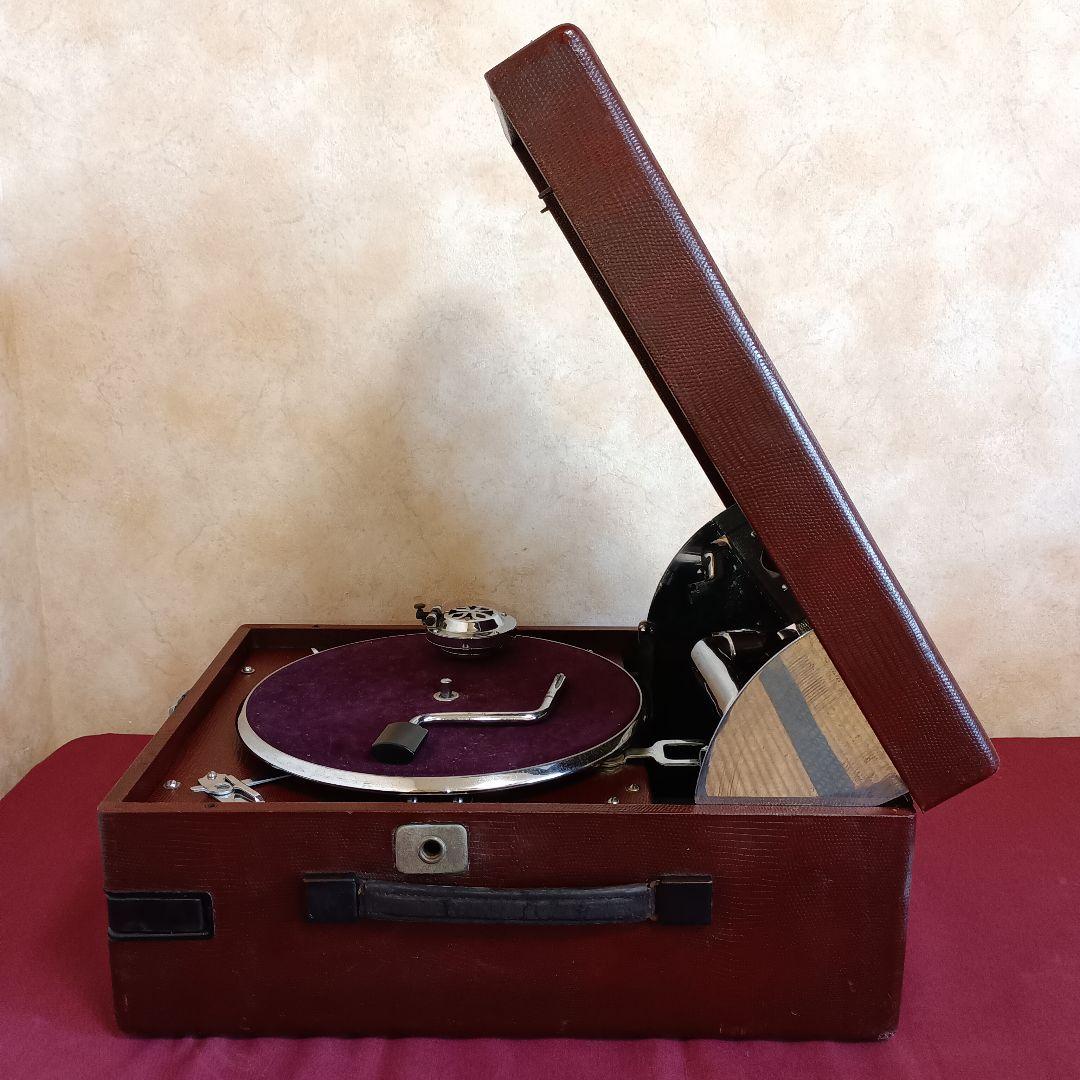 【お買得品動作確認済人気品】コロンビア ポータブル型 蓄音機 No.G-241