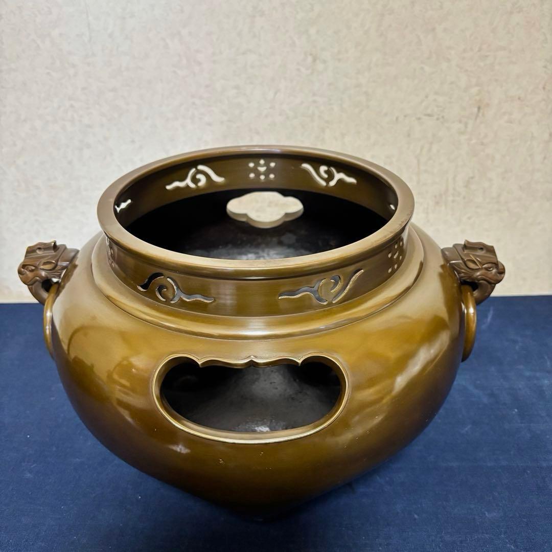 風呂 茶釜 電熱器 唐銅鬼面風炉釜 野々田製電熱器 敷板 茶道具 お点前道具