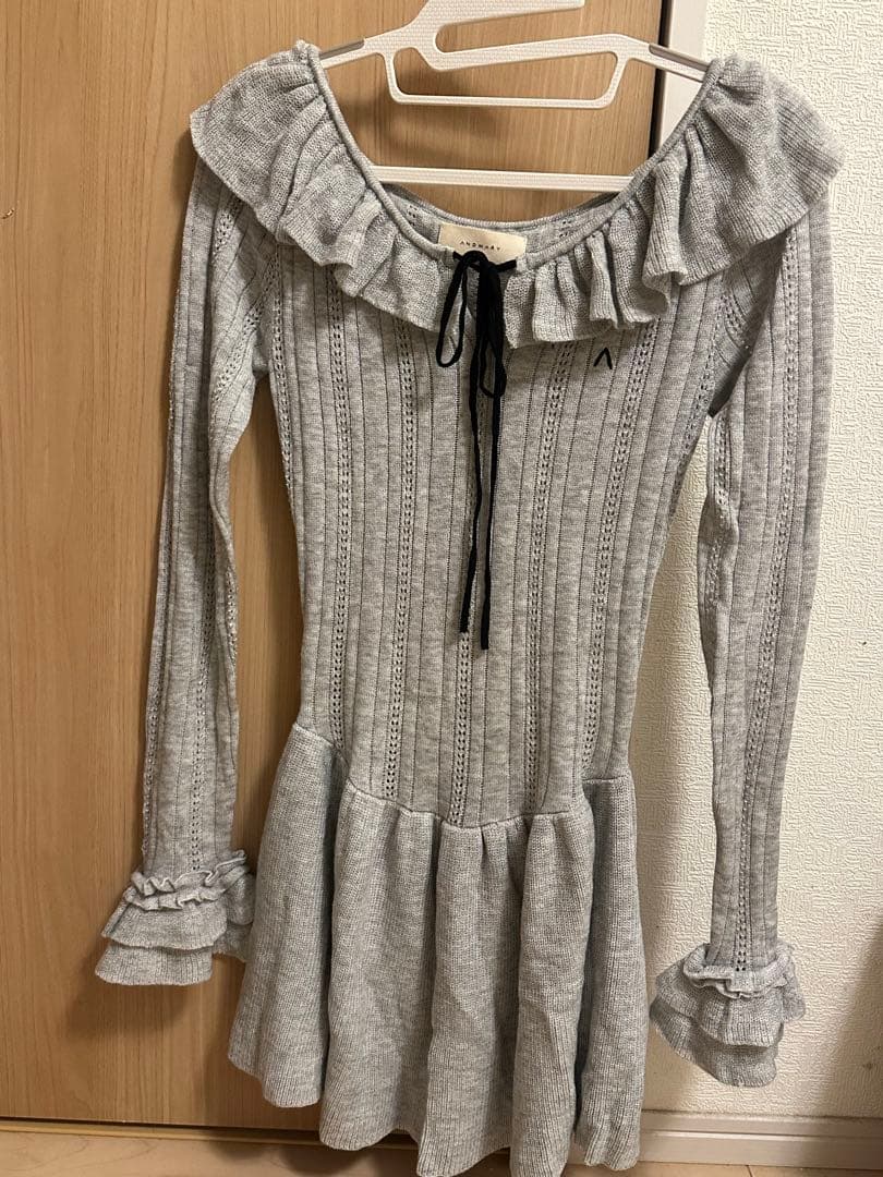 ワンピース Hana knit mini dress Gray
