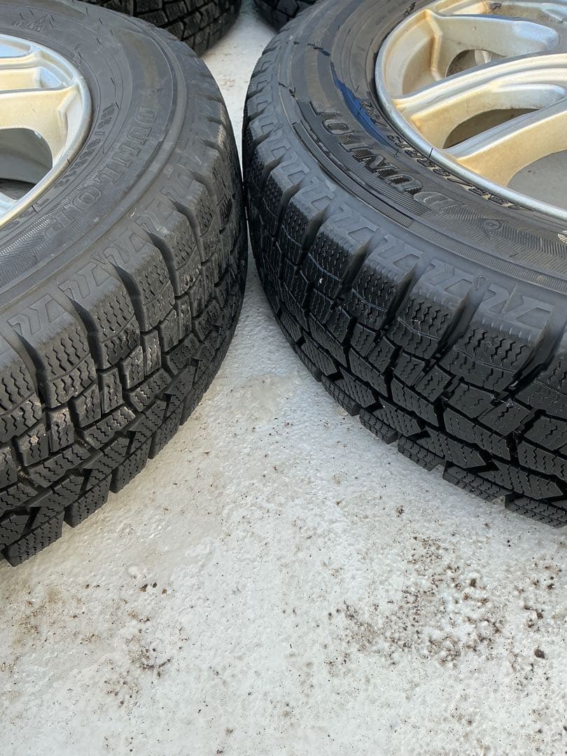 ② 155/65R13ダンロップ スタッドレスアルミホイール 2本セット送料無料