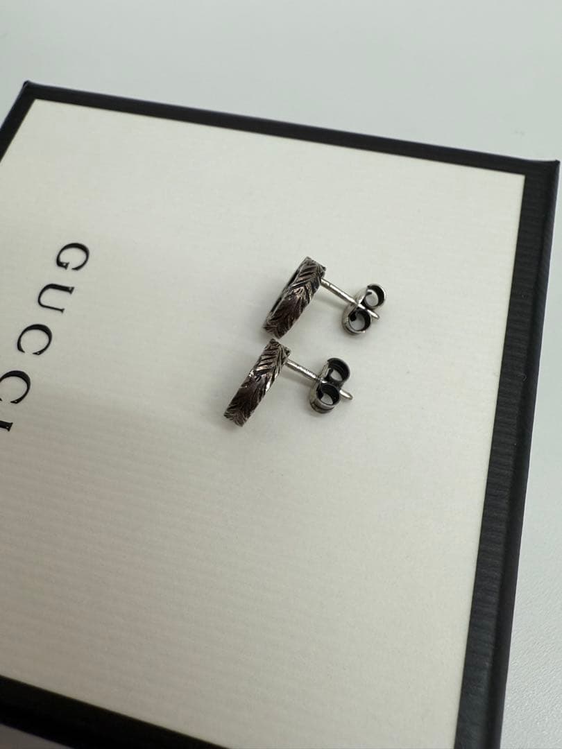 【美品】GUCCI インターロッキング ピアス両耳