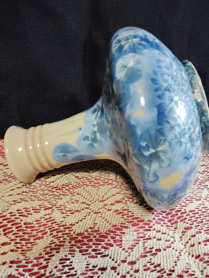 花柄 陶器 花瓶