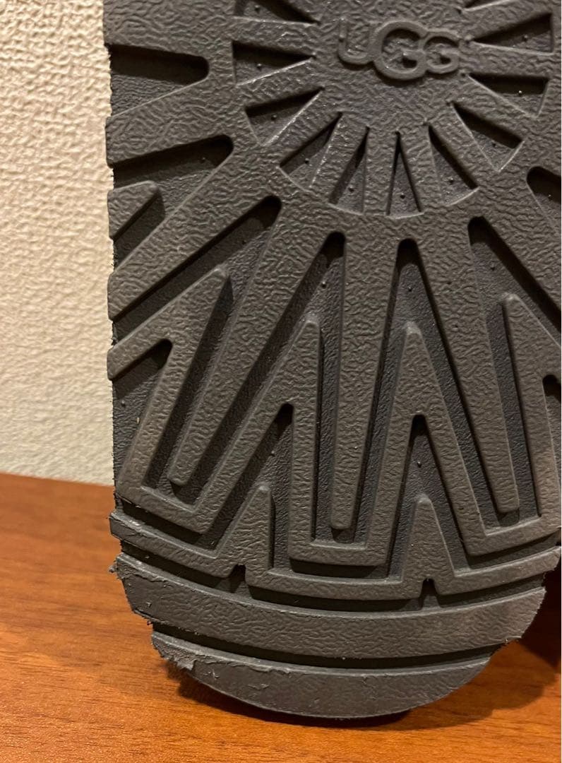 UGG ディスコ スライド ファーサンダル 厚底　グレー　23cm