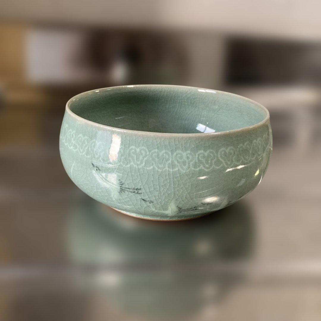 高麗青磁　如泉窯　李連休作　茶道具セット 4点