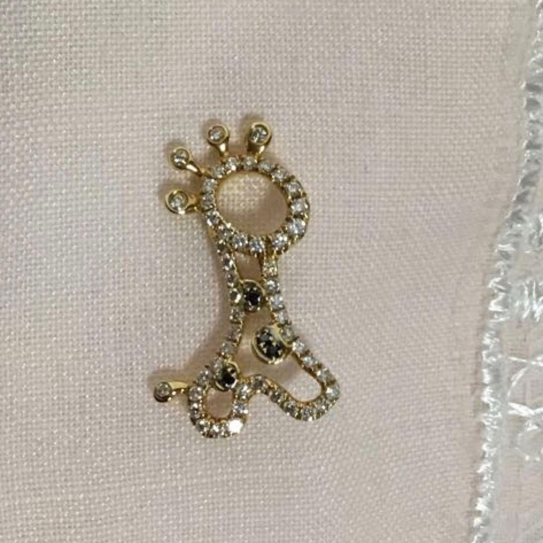 最終お値下げ‼️k18YGダイヤモンドブローチキリン