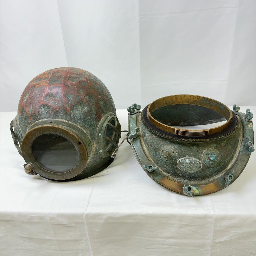 【S1231-900-10】東亜潜水機アンティーク 潜水ヘルメット 骨董品