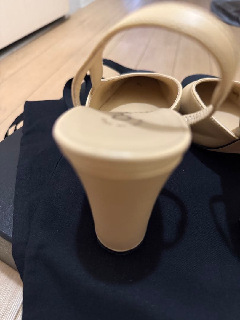 シャネル スリングバック ミュール パンプス バイカラー 36.5サイズ