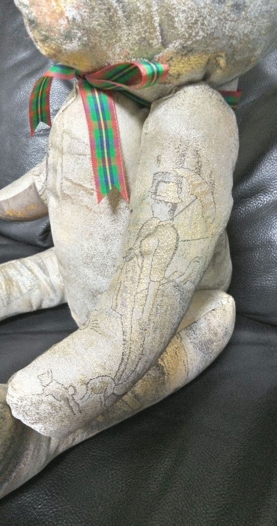 テディベア　西陣織　正絹　ぬいぐるみ　希少　一点もの　ヴィンテージ