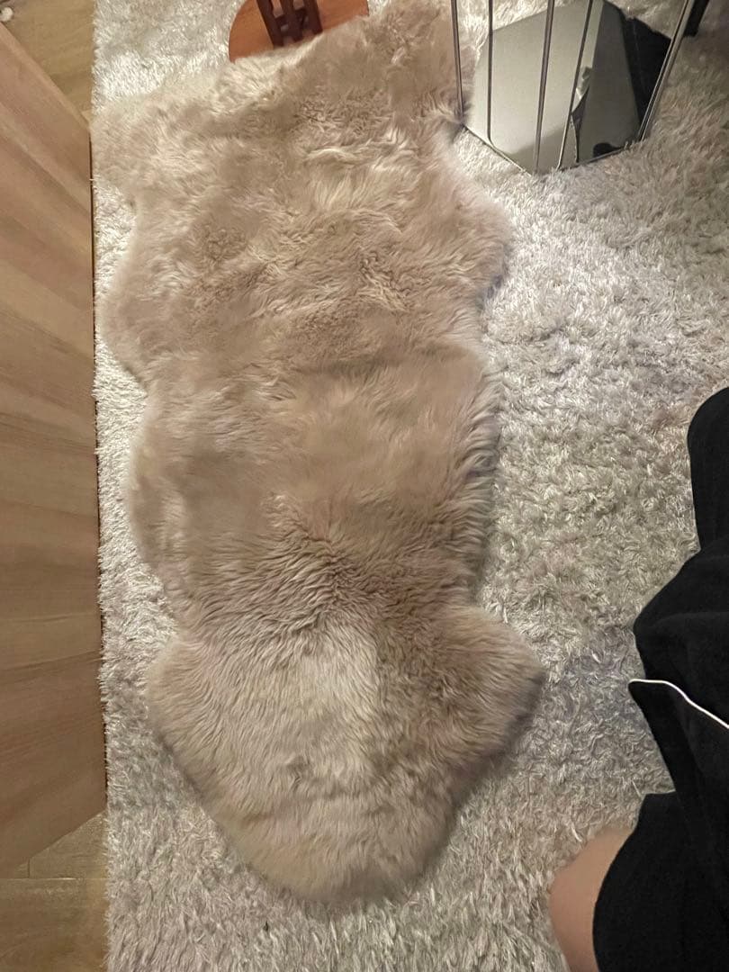 ロンハーマン別注 ムートンラグ ライトブラウン