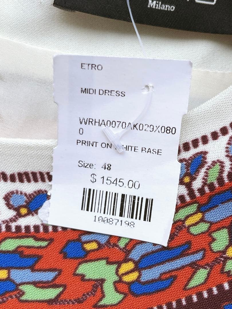 最終値下げ セール☆未使用 24万 ETRO エトロ 洗練 プレシャス ドレス