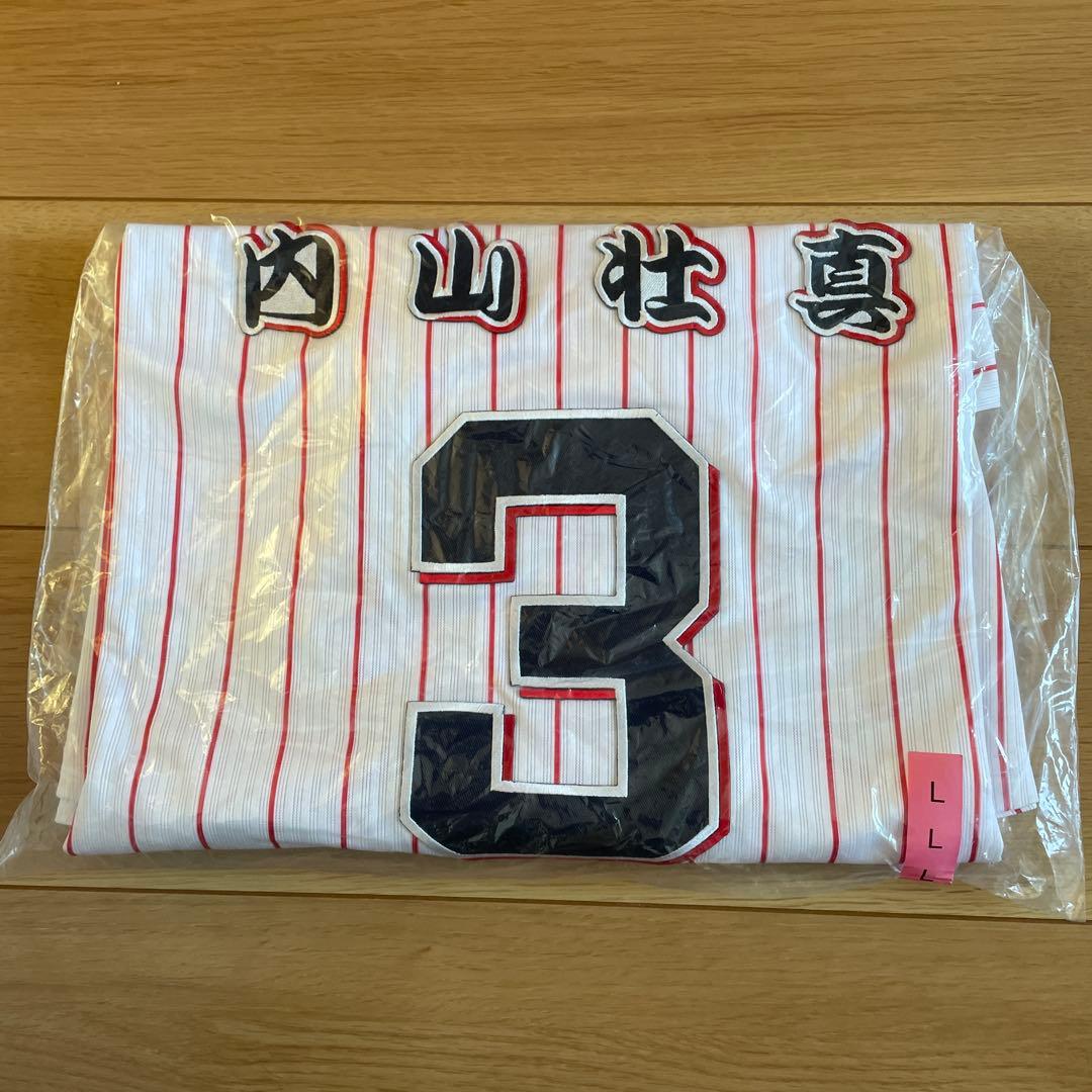 スワローズ　内山壮真　刺繍ワッペン　ユニフォーム　L