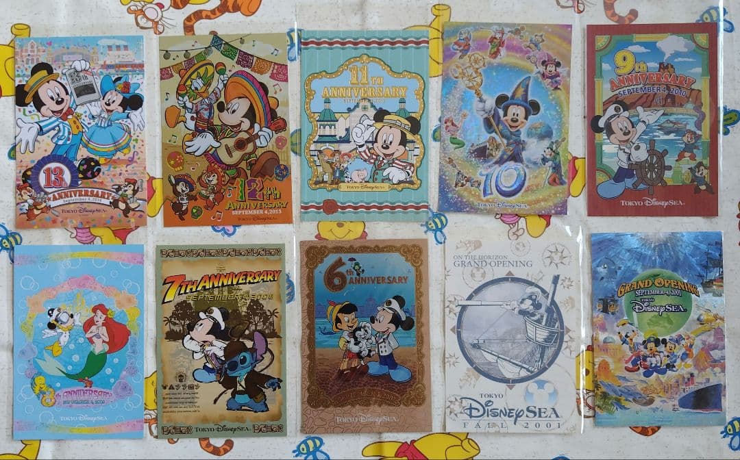 ディズニーポストカードまとめ売り　TDS TDL　アニバーサリー