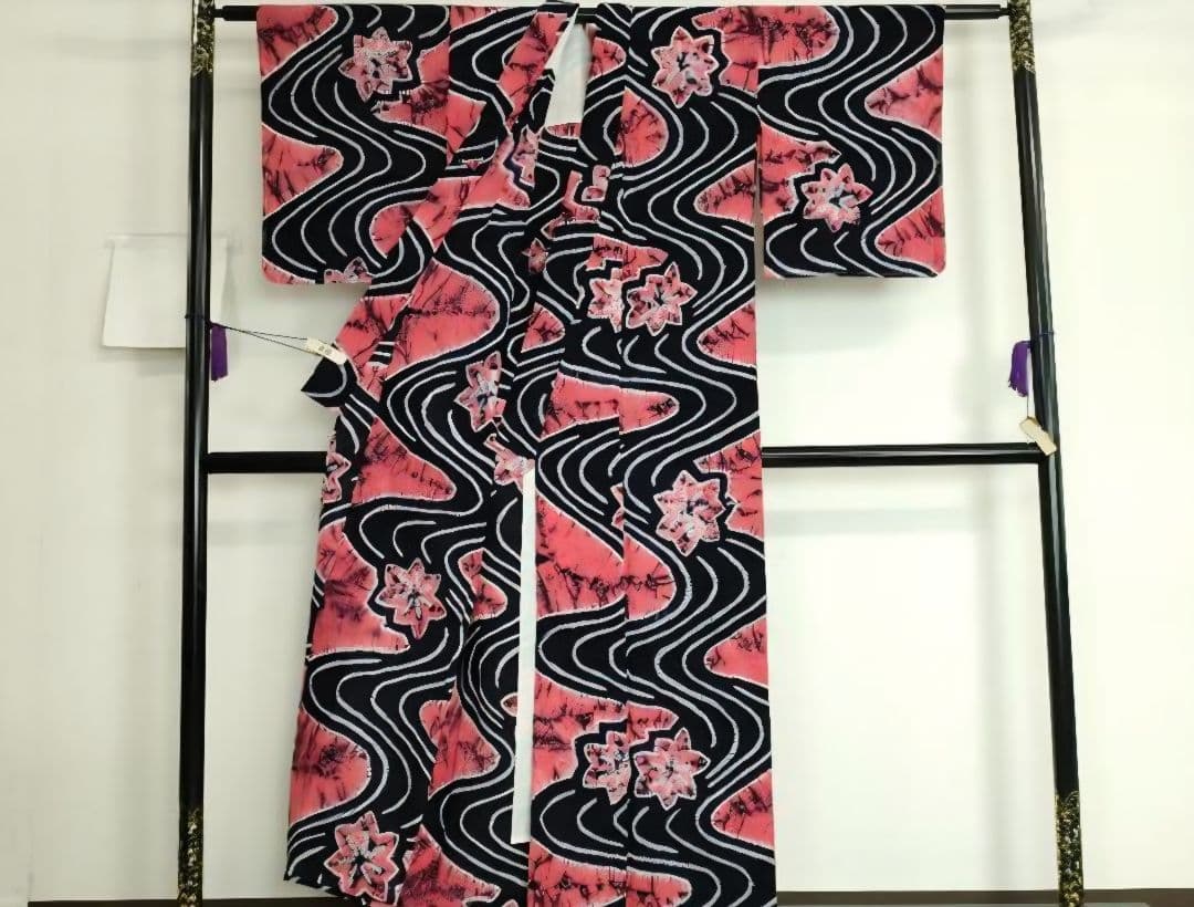 【24時間以内発送】 夏物 浴衣 有松鳴海絞り 新品未使用 竜田川 綿