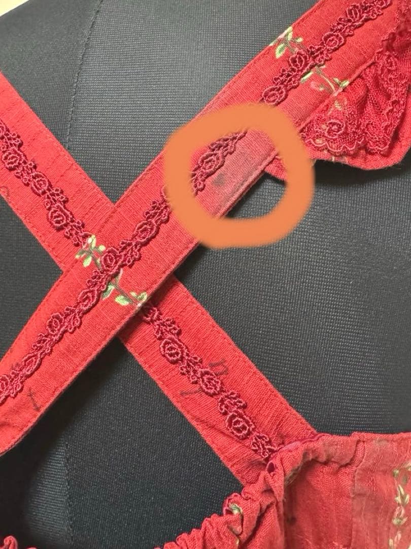 Innocent World♥︎赤ずきん柄ヨークレースJSK＆フードケープ 赤