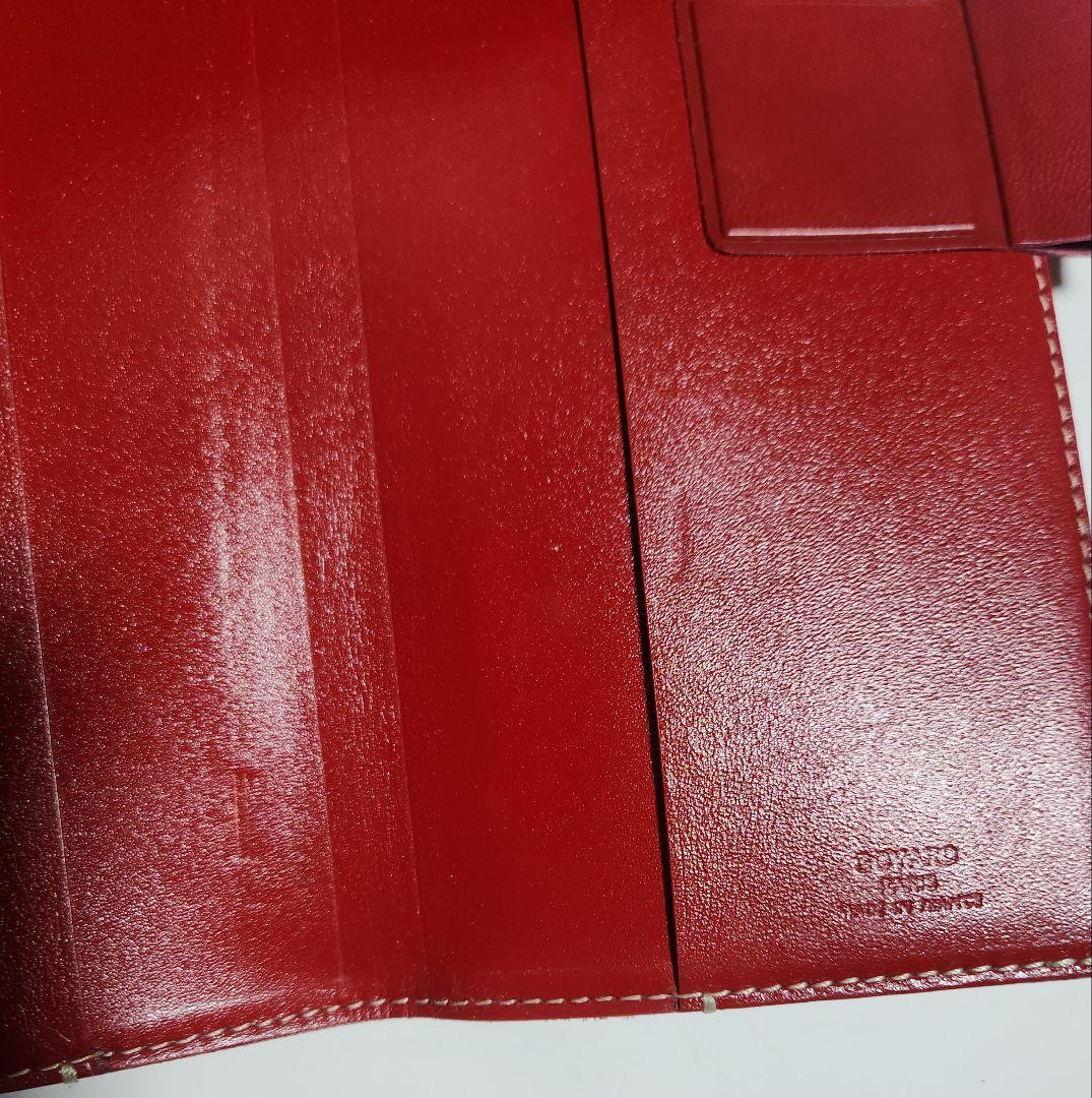 【美品】ゴヤール GOYARD 手帳カバー アジェンダ ボルドー 赤