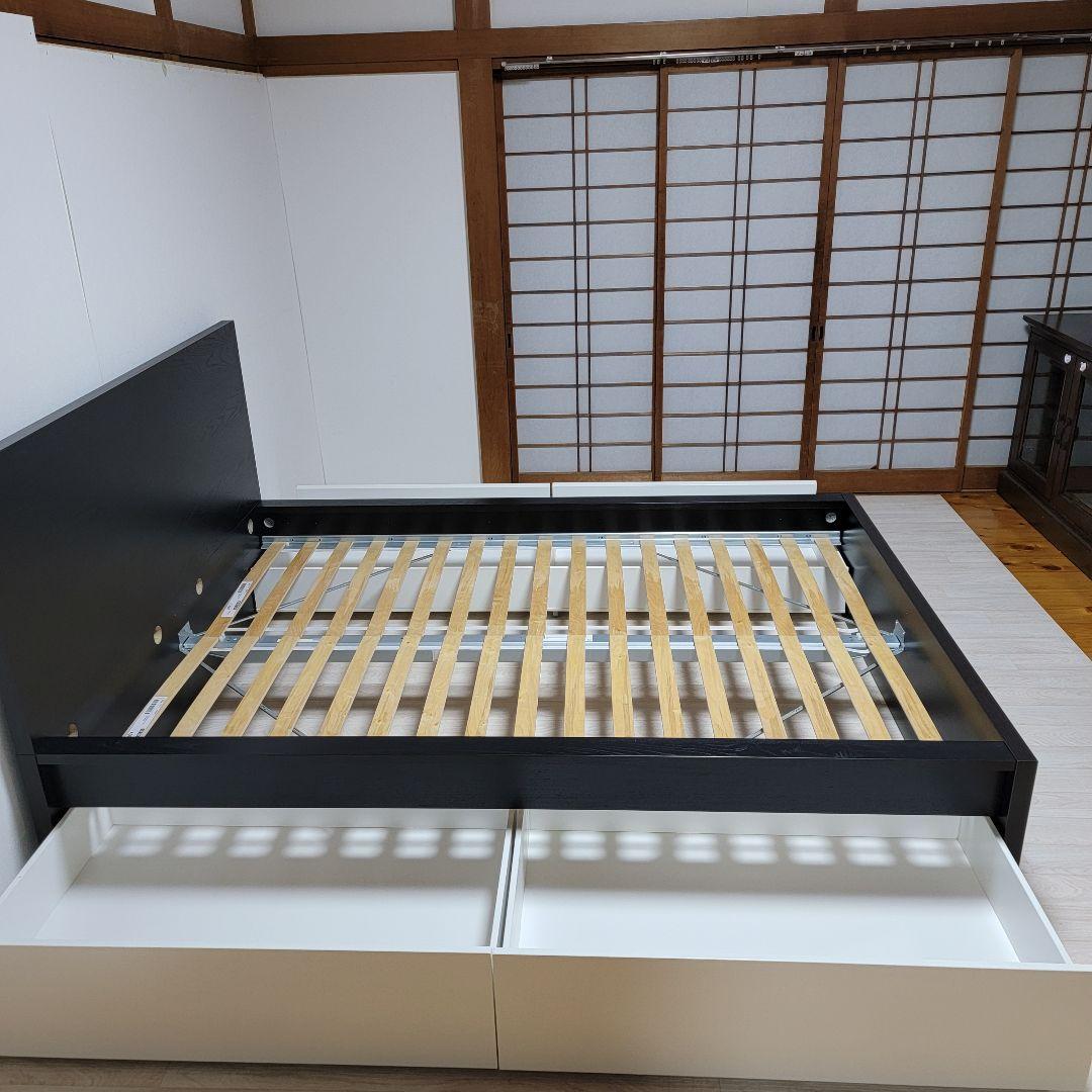 定価:56,990円 ikea malm 収納4個付 ダブルベッド