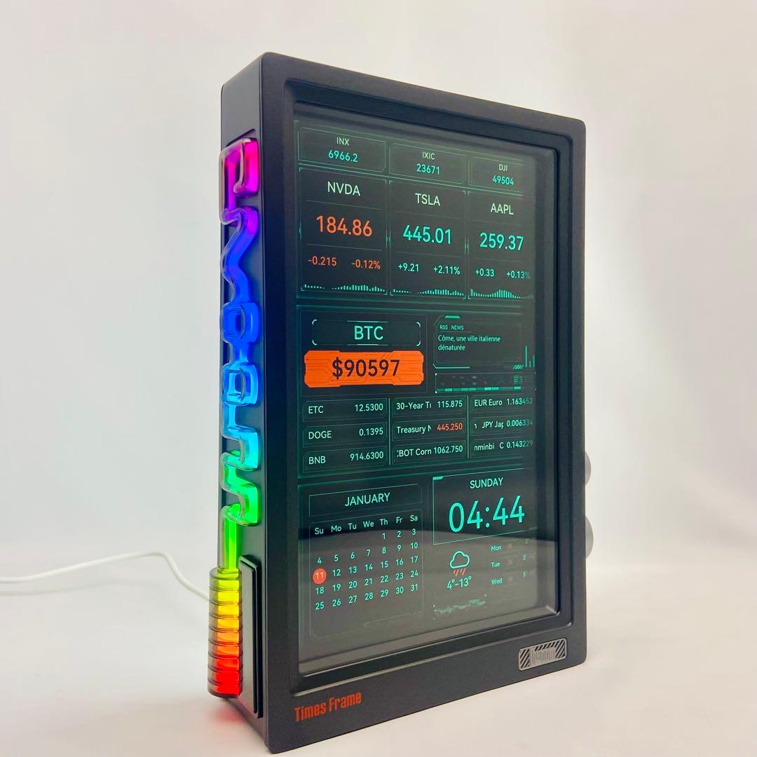 Divoom Times Frame 透明ディスプレイ 置き時計 64GB