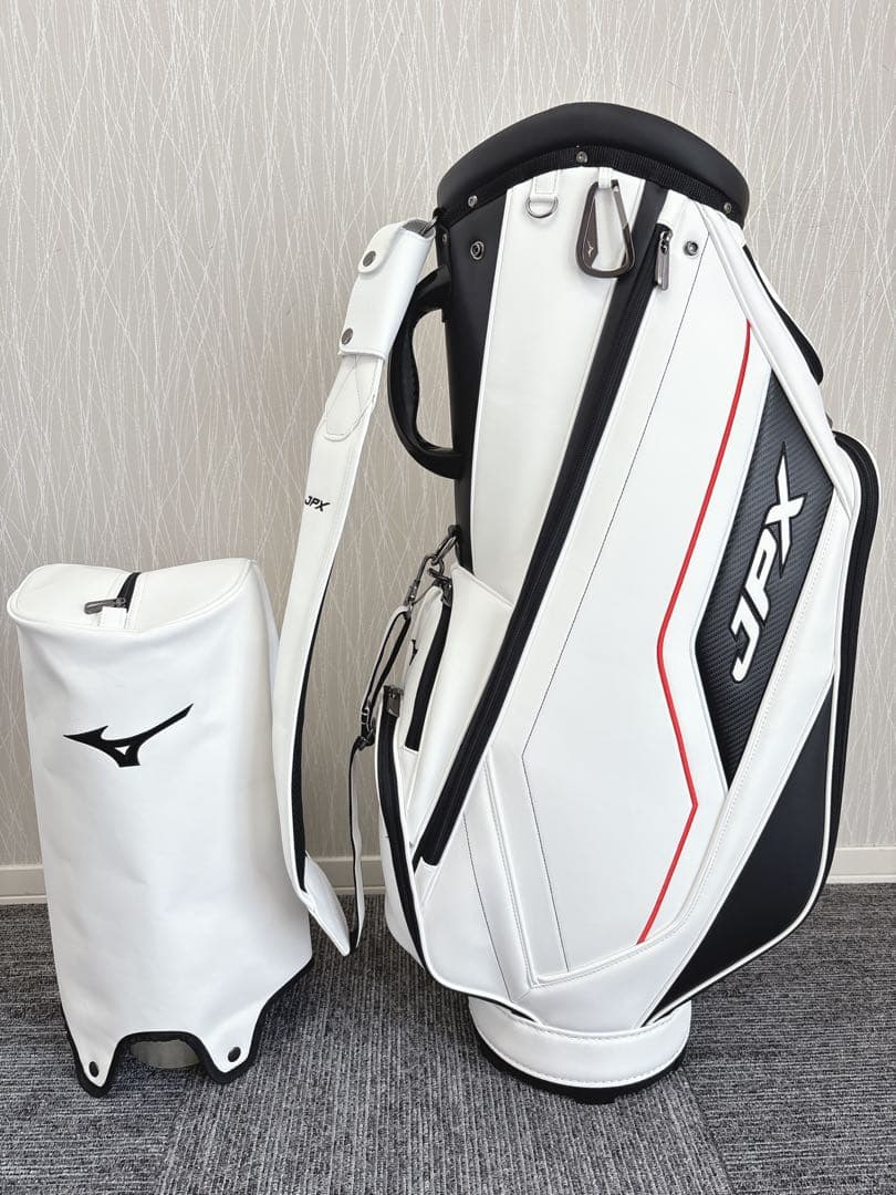極美品❗️MIZUNO/ JPXアスリート 合成革製 迫力の9型キャディバッグ
