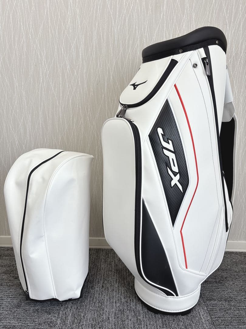 極美品❗️MIZUNO/ JPXアスリート 合成革製 迫力の9型キャディバッグ