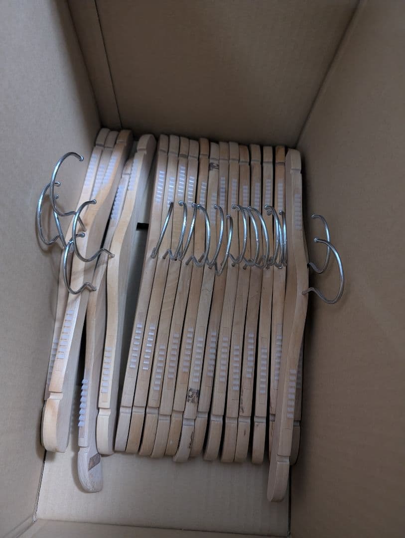 平ハンガー　木製ハンガー　平型木製ハンガー　和装用ハンガー　35本 まとめ売り