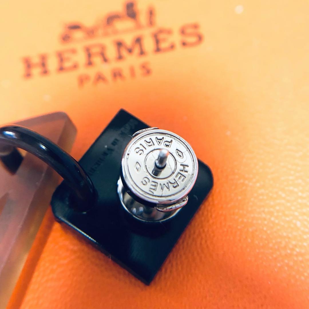 HERMES エルメス バッファローホーン Hロゴ ピアス 片耳 F252044