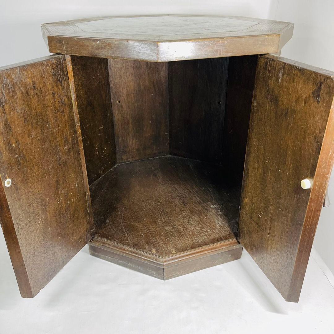アンティーク オクタゴンサイドテーブル