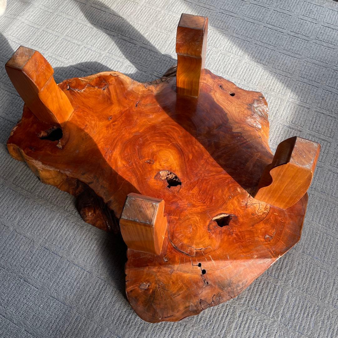 欅（けやき） 天然木一枚物茶卓 ローテーブル