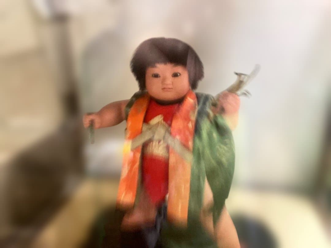 （極美品）市松人形 鯉を持つ　金太郎　こどもの日　釣り　大きな魚大量！　成長祈願