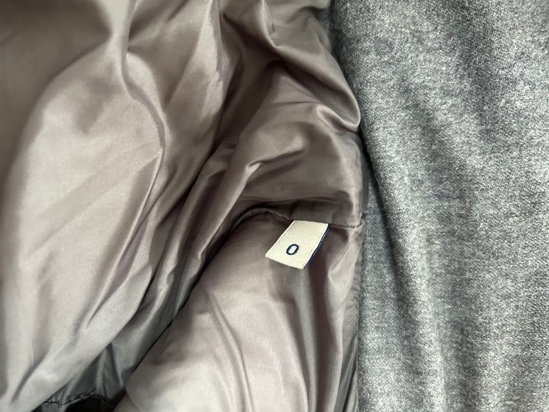 MONCLER モンジュネーブル グレー フード付きダウンジャケット サイズ0