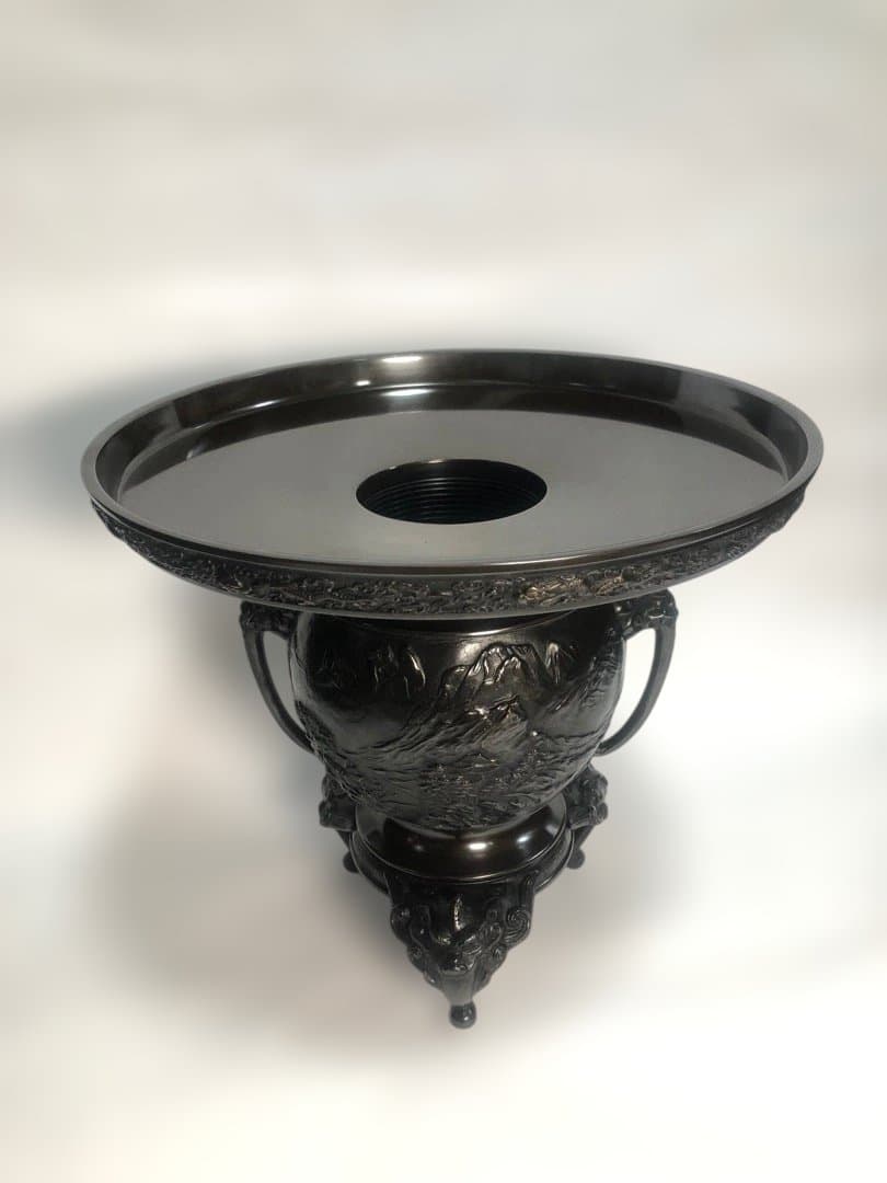 メルです　銅製　薄端　花器　　秀果造　飾り　美品