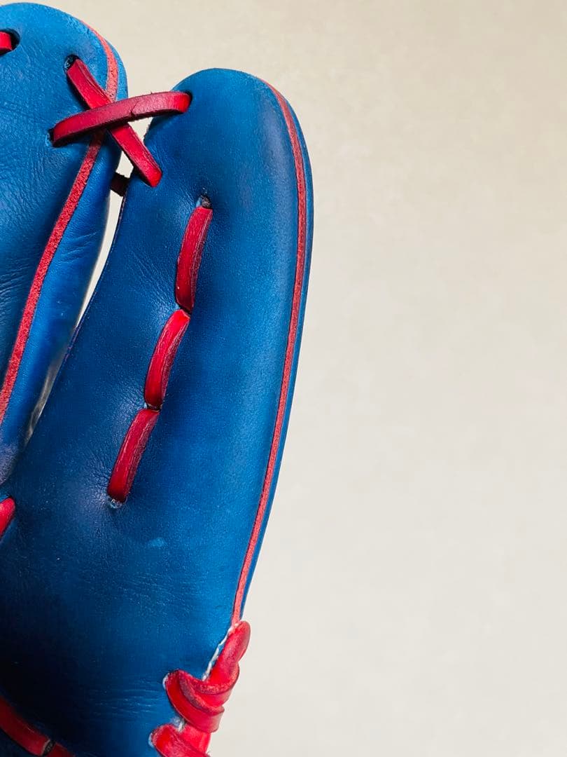 ✨美品✨ミズノ　MIZUNO 野球グローブ　青　ブルー　旧ミズノ　希少品❣️