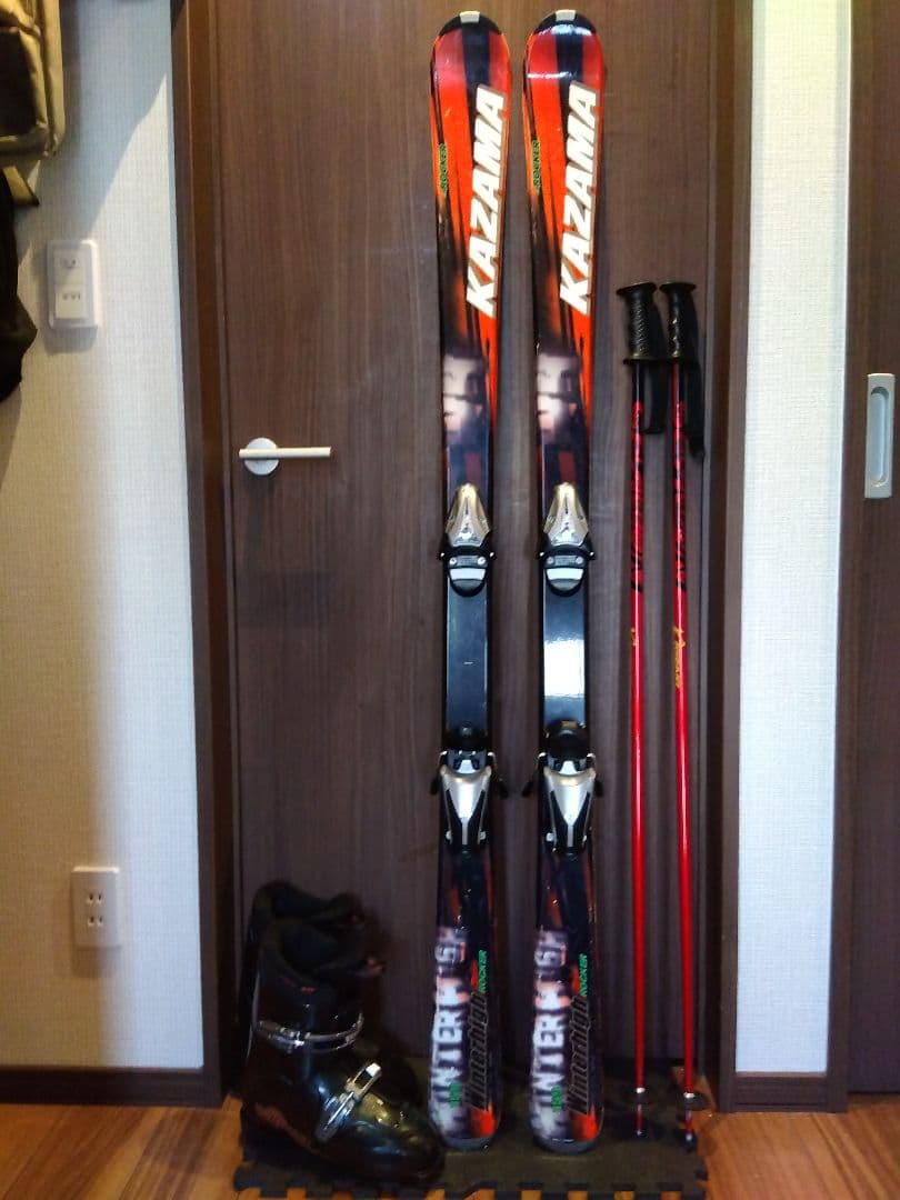 程度良好❗️KAZAMA 男女兼用/スキーセット・メンテ・WAX済み✔
