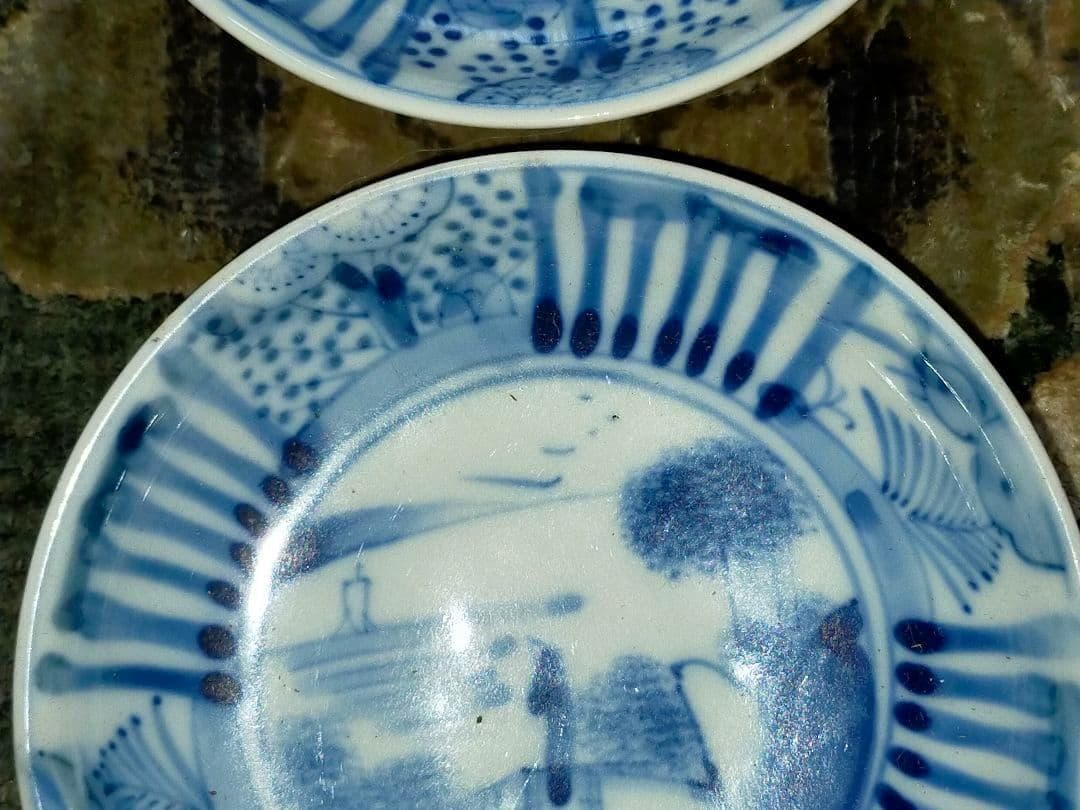 ♥伊万里♥　芙蓉手　♥小皿♥　４枚　♥　在銘　染付　皿　骨董　古玩