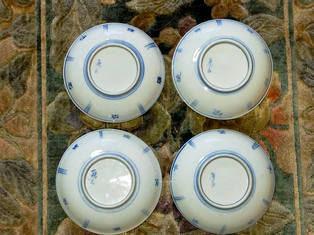 ♥伊万里♥　芙蓉手　♥小皿♥　４枚　♥　在銘　染付　皿　骨董　古玩